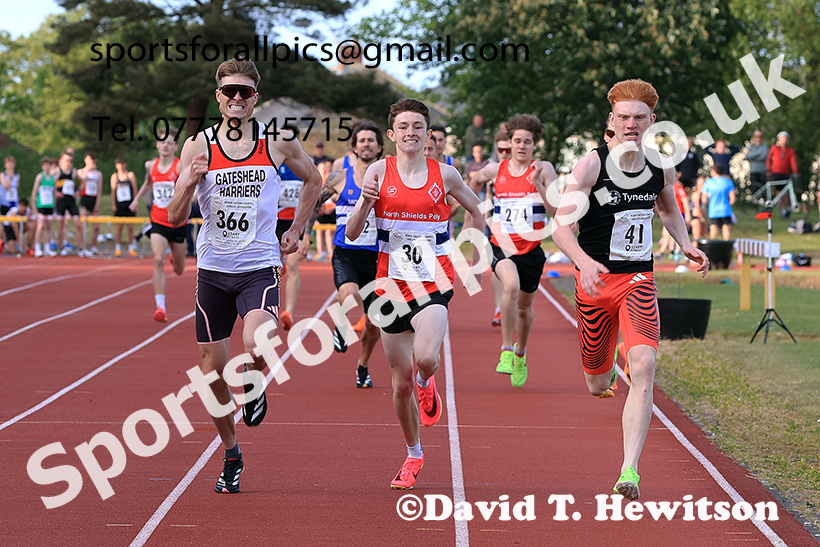 The 800 metres, 2025 NEGP No 2, Monkton Stadium, Wednesday, May 28th. Photo: David T. Hewitson/Sports for All Pics